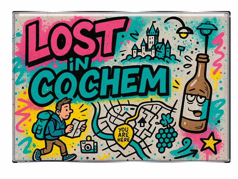 Souvenir Foto Magnet rechteckig Cochem 8x5,5cm