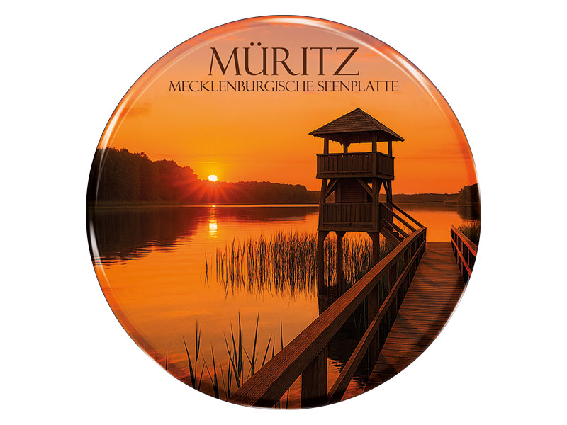Souvenir Foto Magnet rund Seenplatte Ø7cm Souvenir Foto Magnet rund Seenplatte Ø7cm