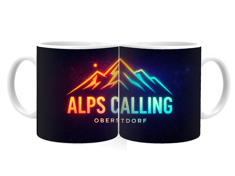 Souvenir Foto Keramik Tasse Oberstdorf Ø8x9,5cm