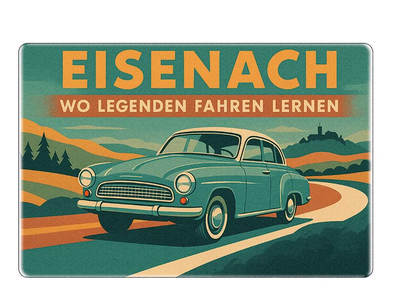 Souvenir Foto Magnet Eisenach aus Steingut 6x4,5cm