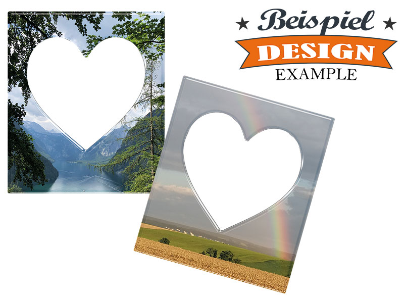 16748-2 Foto Magnet Bilderrahmen Herz eigenes Design