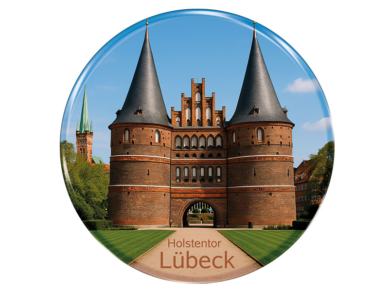 Souvenir Foto Magnet rund Luebeck Ø7cm