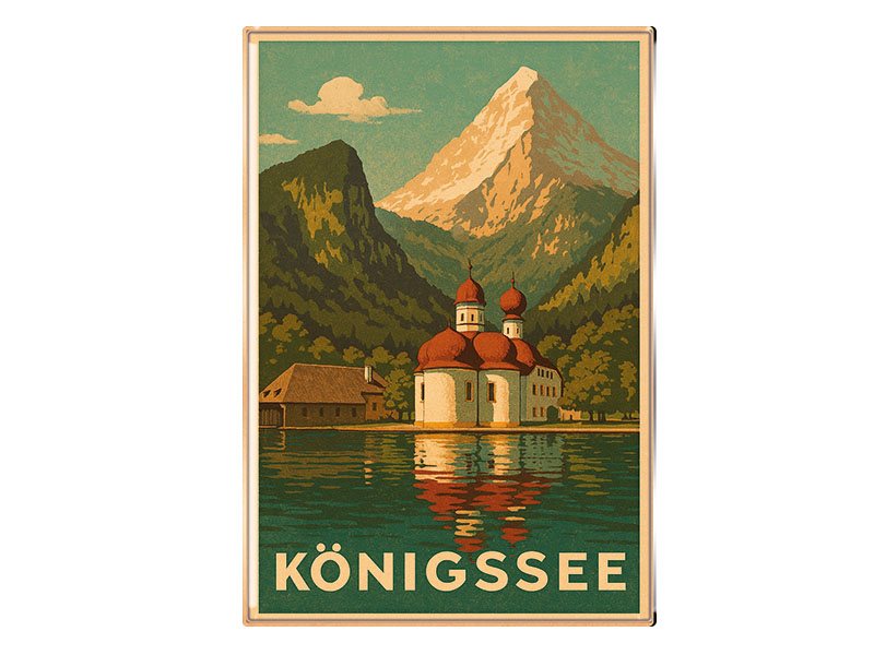 Souvenir Foto Magnet Königssee 9,5x6,5cm Souvenir Foto Magnet Königssee 9,5x6,5cm