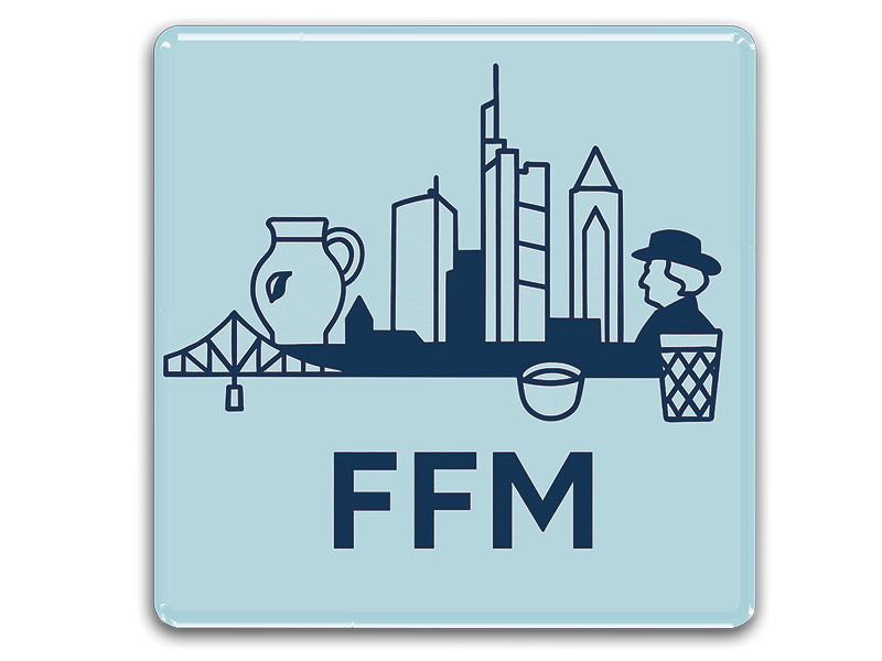 Souvenir Photo magnet Frankfurt 8x8cm