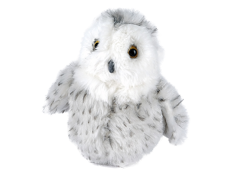 Schneeeule aus Plüsch, 13x19x19cm    Schneeeule aus Plüsch, 13x19x19cm