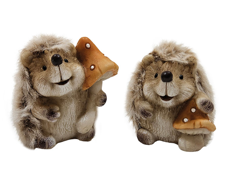 Igel aus Poly mit Kunstfell 7x5x8cm    Igel aus Poly mit Kunstfell 7x5x8cm