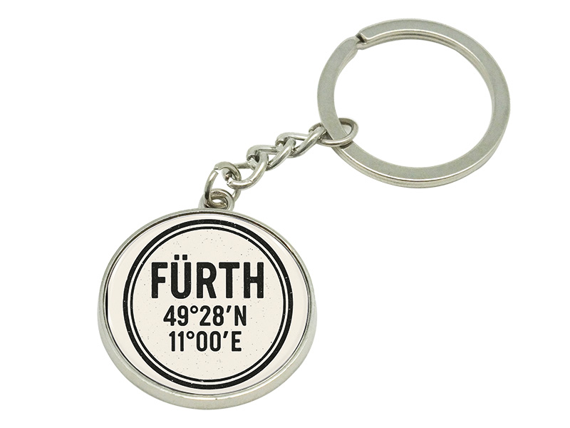 Souvenir metal keychain Fürth 9cm