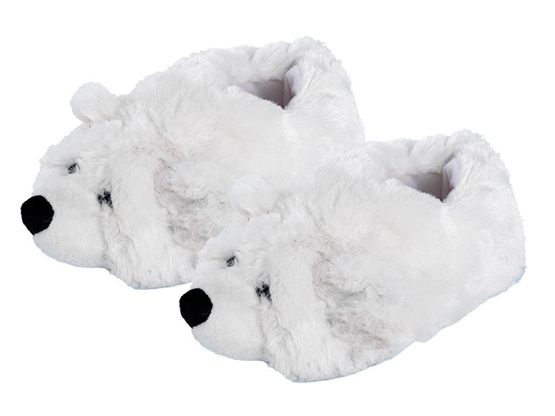 32599 Plüsch Hausschuhe 'Eisbär'