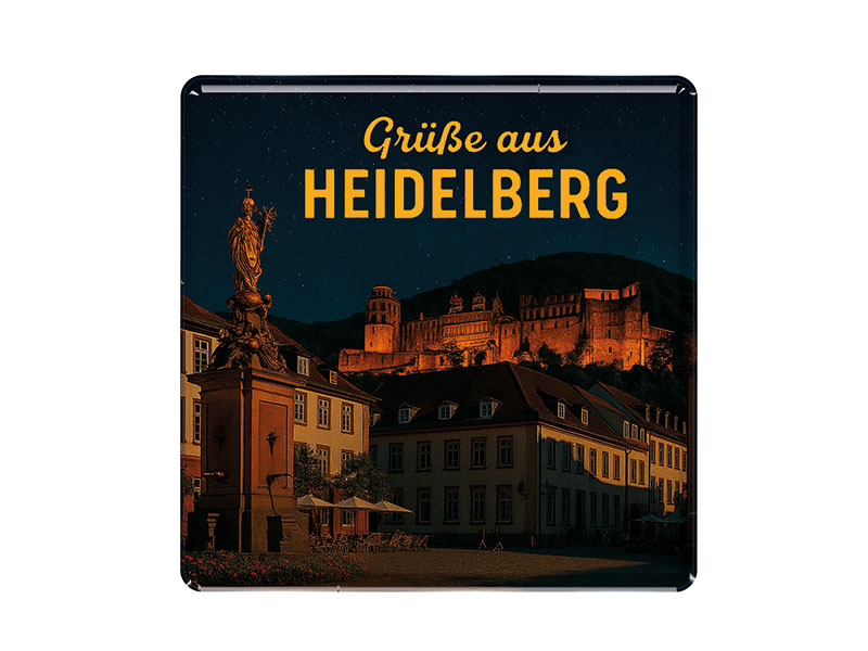 Souvenir Foto Magnet quadratisch Heidelberg 6,5x6,5cm