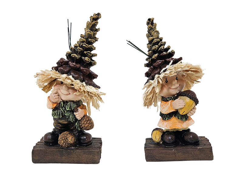 Tannenzapfenwichtel aus Poly 5x3x11cm   