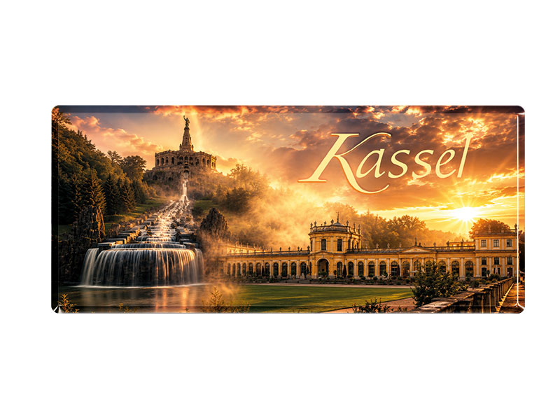 Magnete souvenir fotografico di Kassel, 8x3,5 cm
