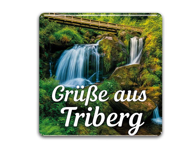 Souvenir Foto Magnet quadratisch Triberg 6,5x6,5cm