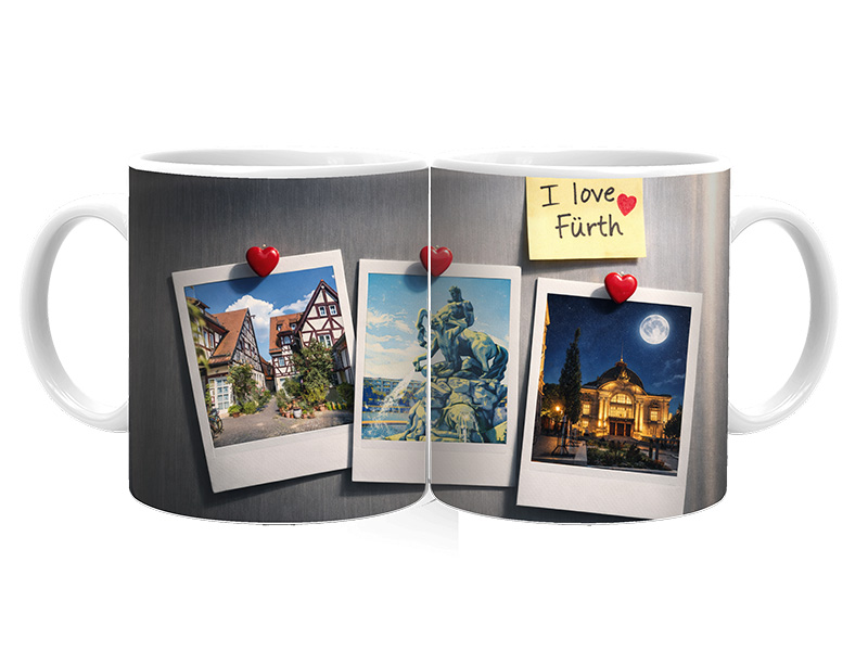 Souvenir Foto Tasse Fürth aus Keramik Ø8x9,5cm