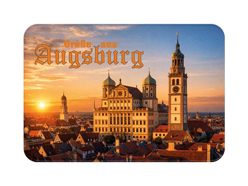 Souvenir Foto Magnet Augsburg aus Kunststoff 8x5cm