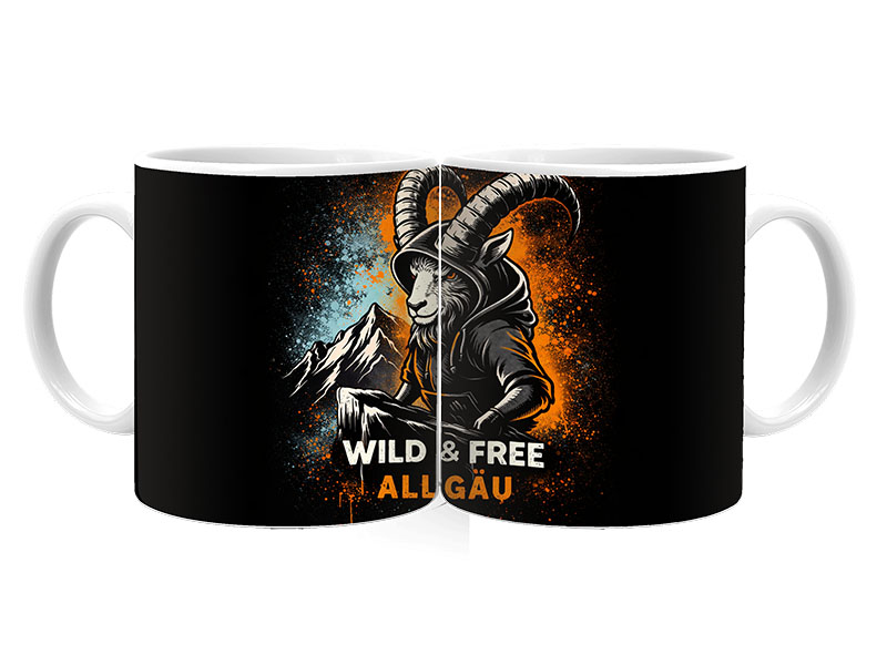 Souvenir ceramic mug  Allgau Ø8x9,5cm