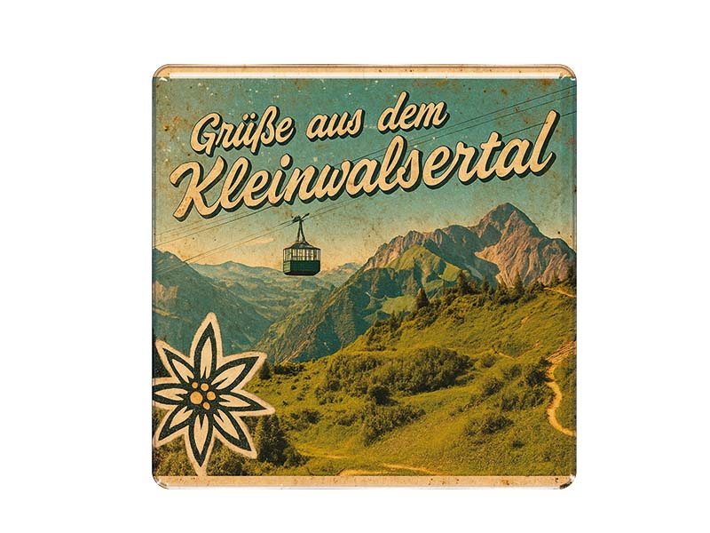 Souvenir Foto Magnet Kleinwalsertal 3,5x3,5cm Souvenir Foto Magnet Kleinwalsertal 3,5x3,5cm