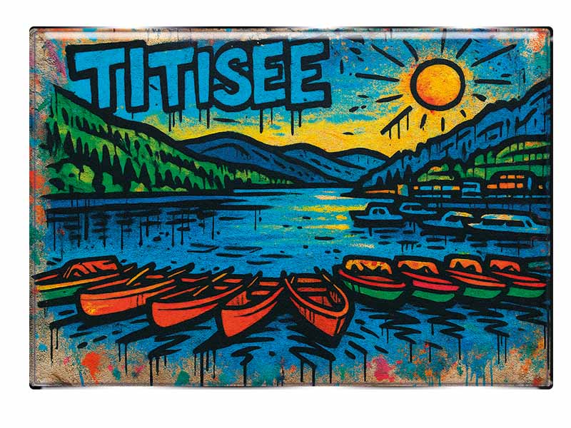Souvenir Foto Magnet rechteckig Titisee 8x5,5cm