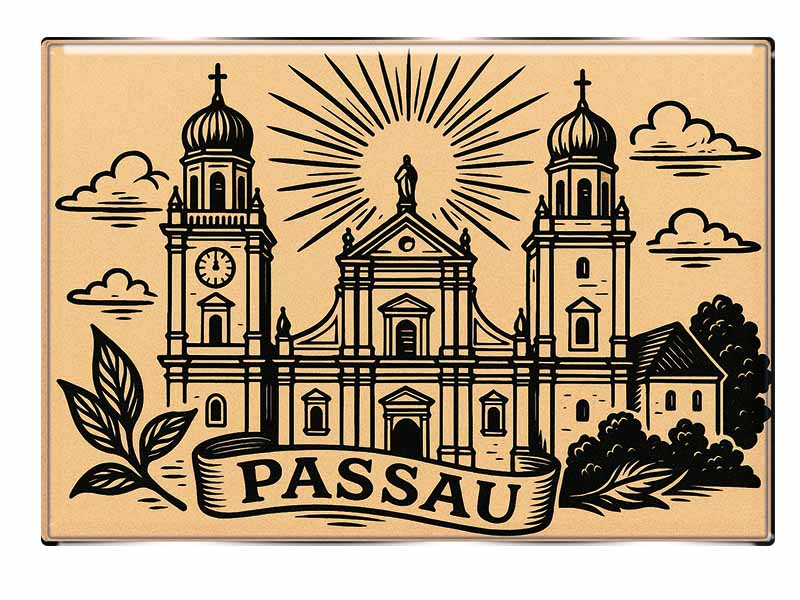 Souvenir Foto Magnet rechteckig Passau 8x5,5cm Souvenir Foto Magnet rechteckig Passau 8x5,5cm