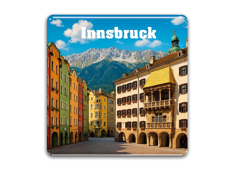 Souvenir Foto Magnet Innsbruck 6,5x6,5cm