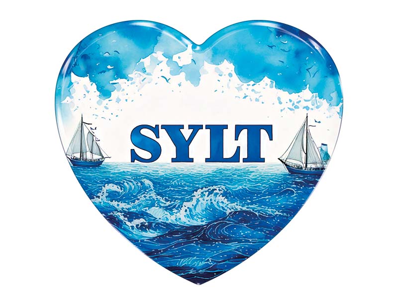 Souvenir Foto Magnet Herz Sylt 6,5x6cm Souvenir Foto Magnet Herz Sylt 6,5x6cm