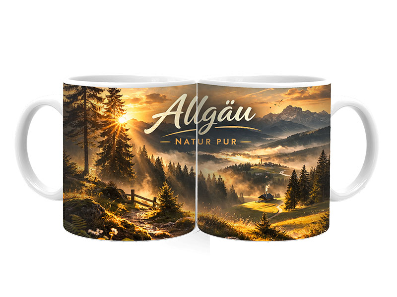 Souvenir ceramic mug  Allgau Ø8x9,5cm