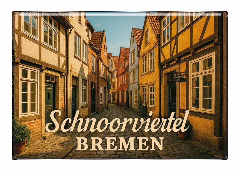 Souvenir Foto Magnet rechteckig Bremen 8x5,5cm