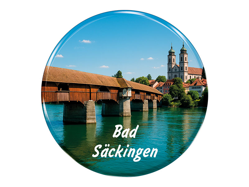 Souvenir Foto Magnet rund Bad Säckingen Ø7cm Souvenir Foto Magnet rund Bad Säckingen Ø7cm