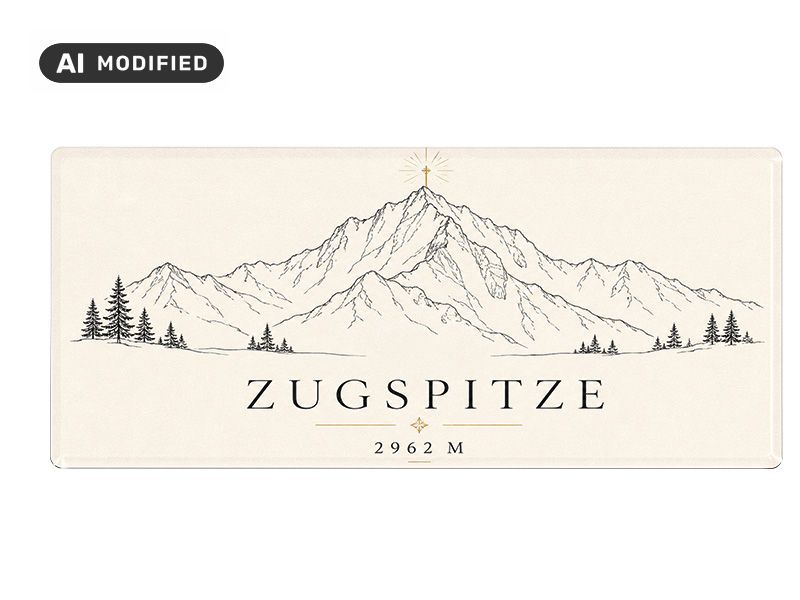 Souvenir Foto Magnet Zugspitze 12x5cm