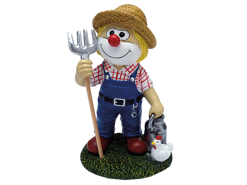 Clown Farmer aus Poly 13x9x23cm