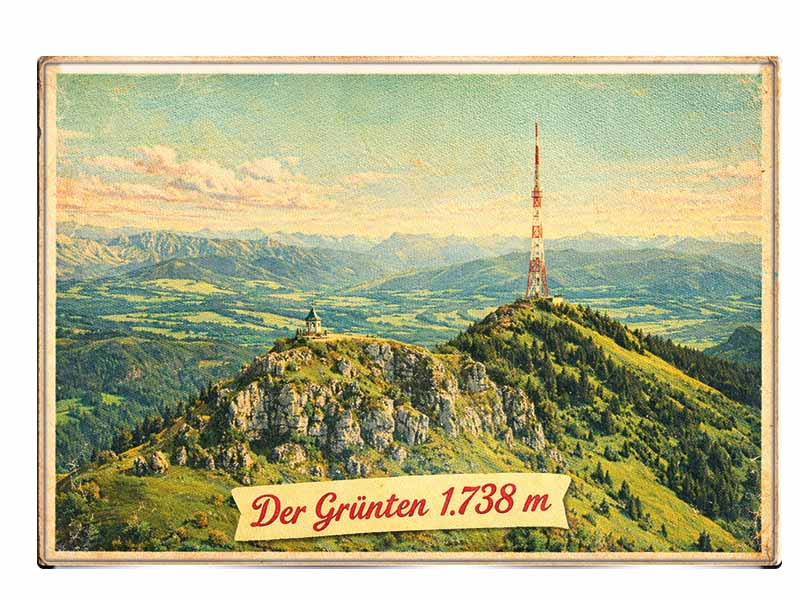 Souvenir Foto Magnet Grünten 9,5x6,5cm