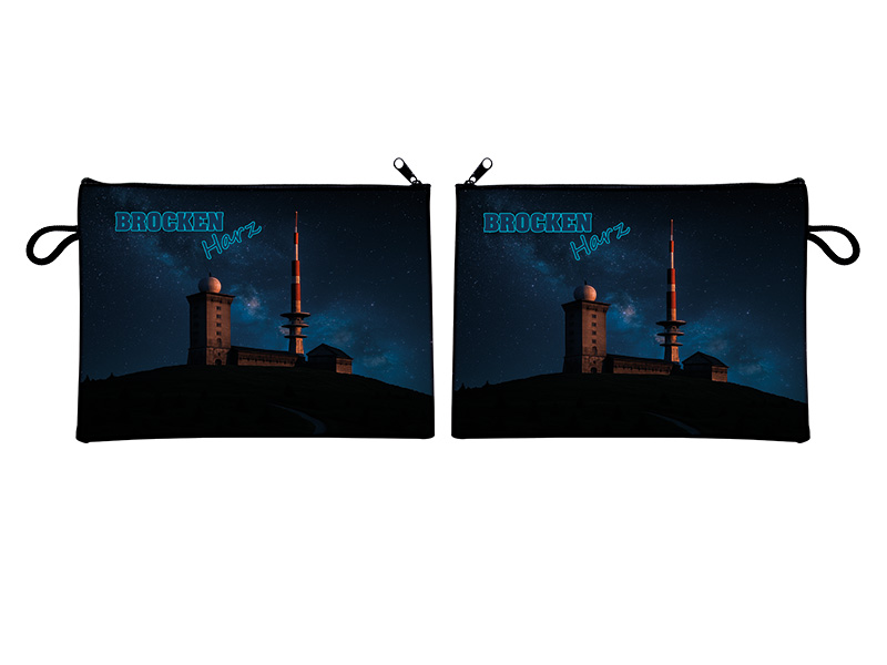 Souvenir Täschchen aus Kunstleder Brocken 21x15cm Souvenir Täschchen aus Kunstleder Brocken 21x15cm