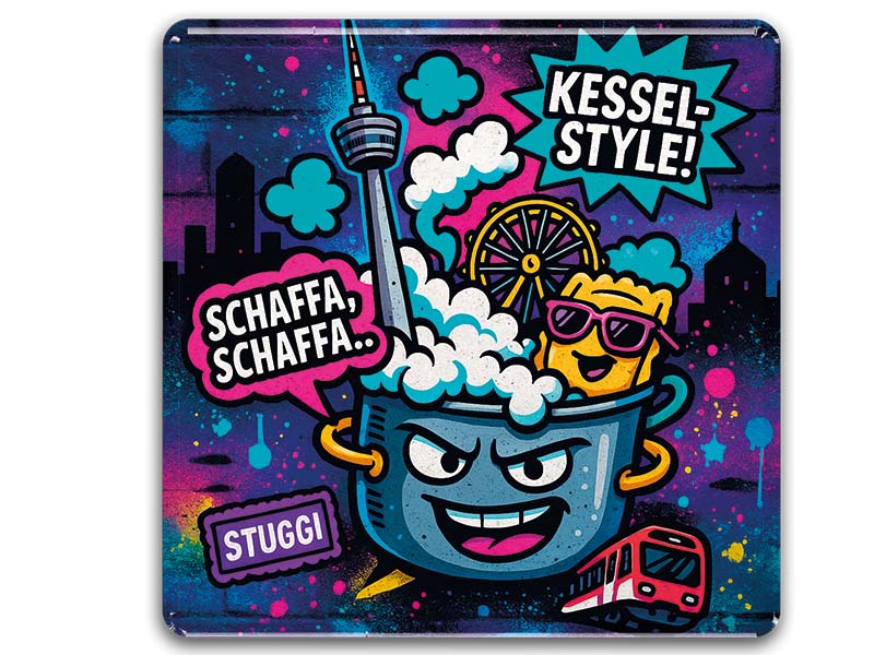 Souvenir Foto Magnet Stuttgart 8x8cm Souvenir Foto Magnet Stuttgart 8x8cm