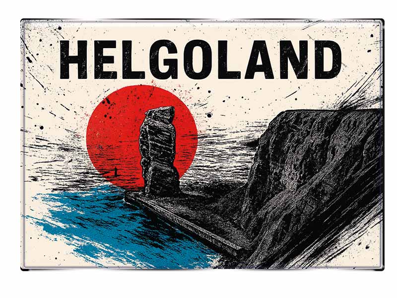 Souvenir Foto Magnet rechteckig Helgoland 8x5,5cm