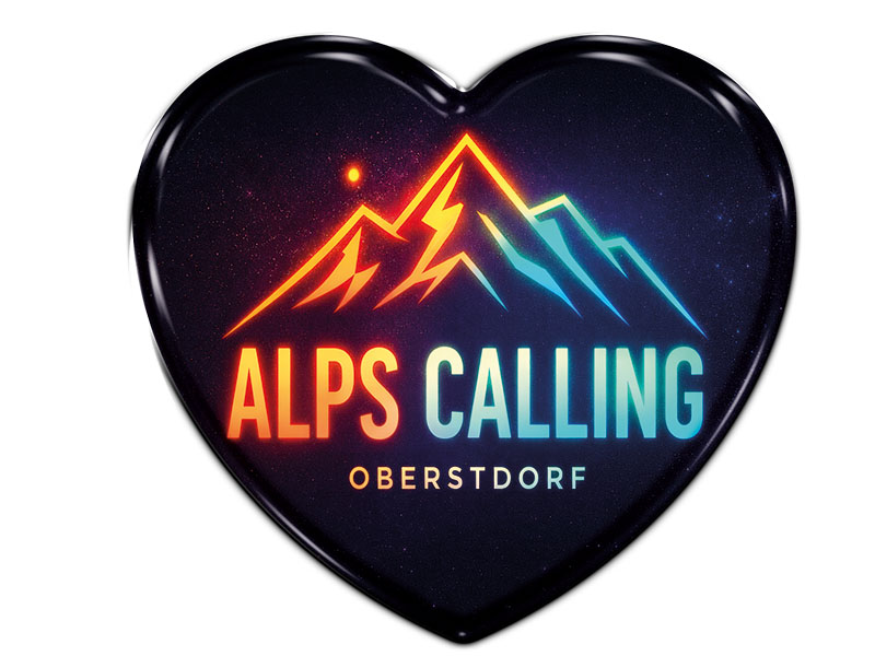 Souvenir Foto Magnet Herz Oberstdorf 6,5x6cm