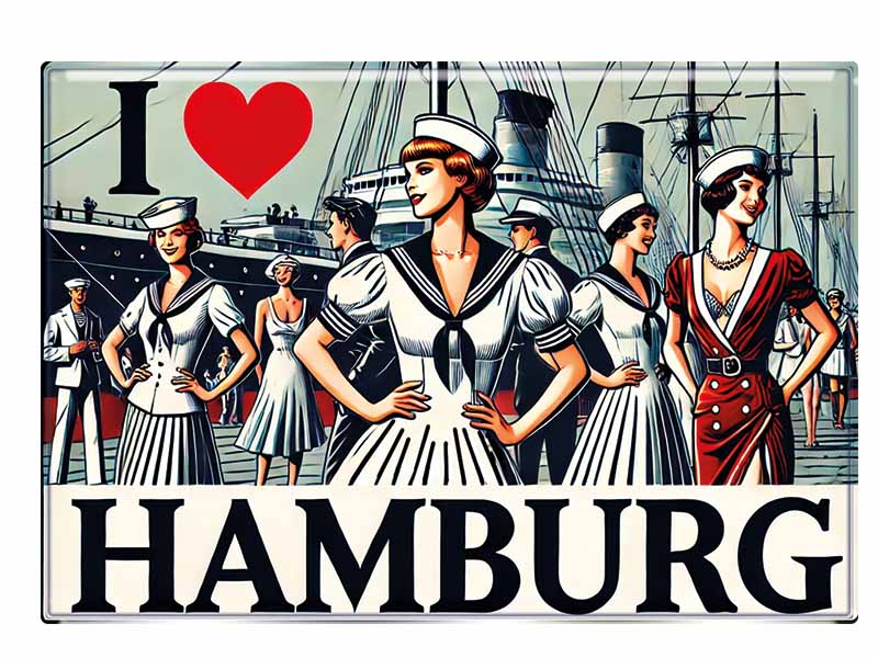 Souvenir Foto Magnet Hamburg 9,5x6,5cm Souvenir Foto Magnet Hamburg 9,5x6,5cm