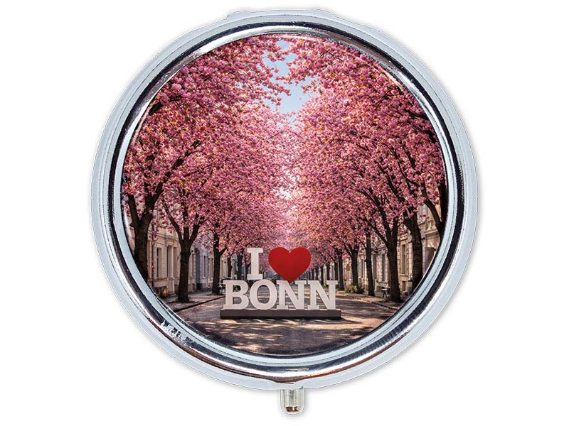 Souvenir Pillendose Bonn aus Metall Ø5cm