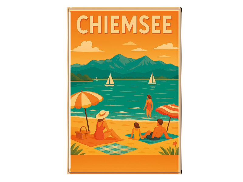 Souvenir Foto Magnet Chiemsee 9,5x6,5cm