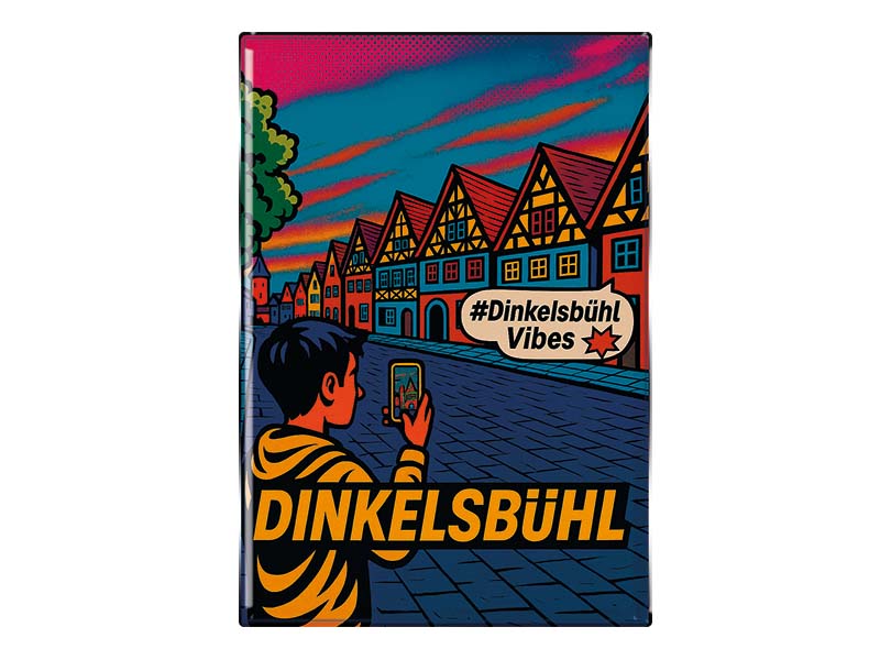 Souvenir Foto Magnet rechteckig Dinkelsbühl 8x5,5cm