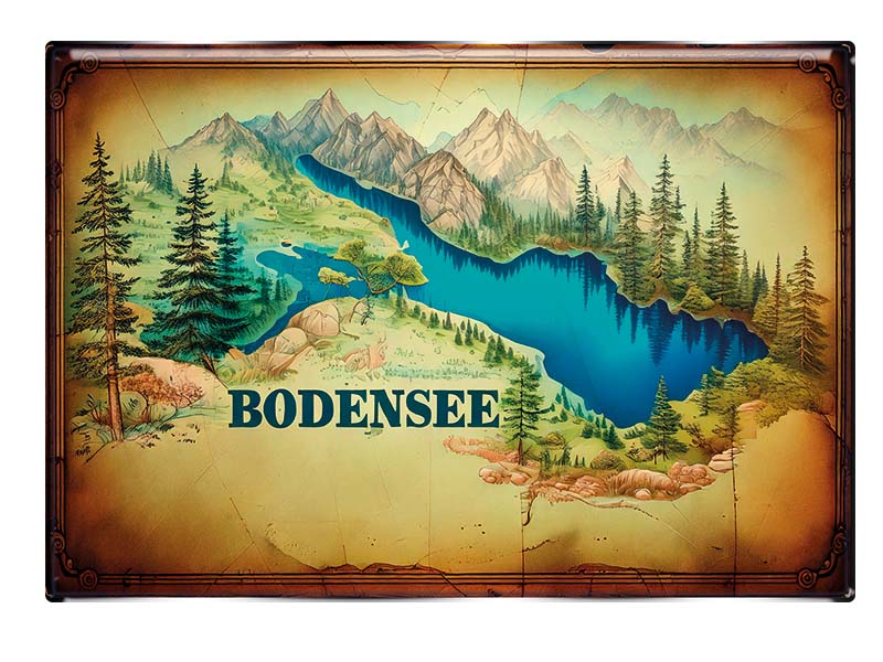 Souvenir Foto Magnet rechteckig Bodensee 8x5,5cm