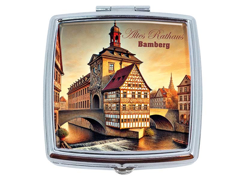 Souvenir Metall Pillendose Bamberg 6x5,5cm Souvenir Metall Pillendose Bamberg 6x5,5cm