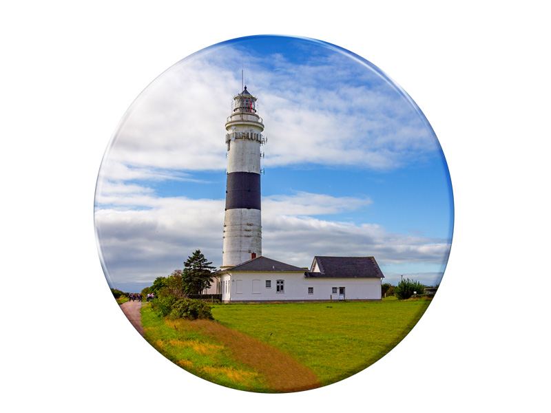 16687 Foto Magnet Leuchtturm Kampen rund