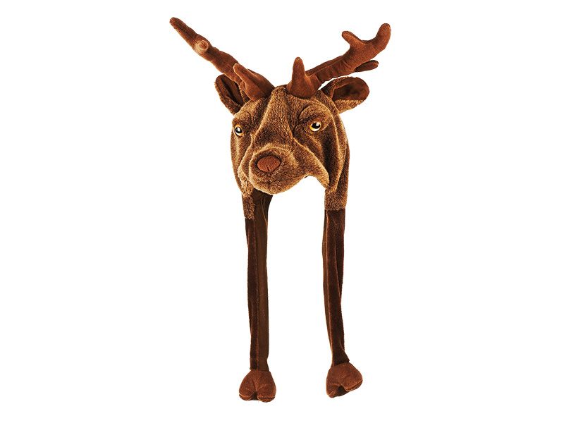 32726 Plüsch Mütze Hirsch