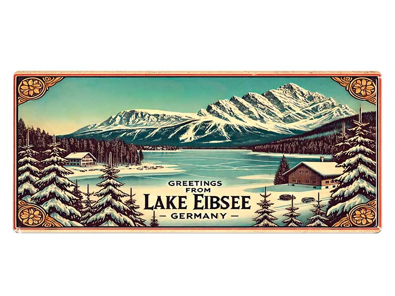 Souvenir Foto Magnet Eibsee 11x4cm