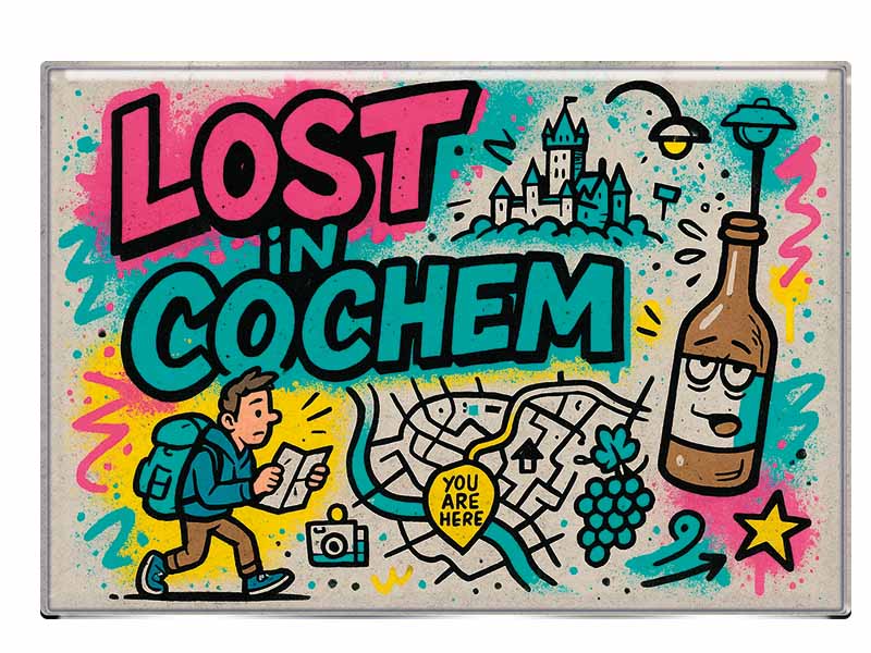 Souvenir Foto Magnet Cochem 9,5x6,5cm