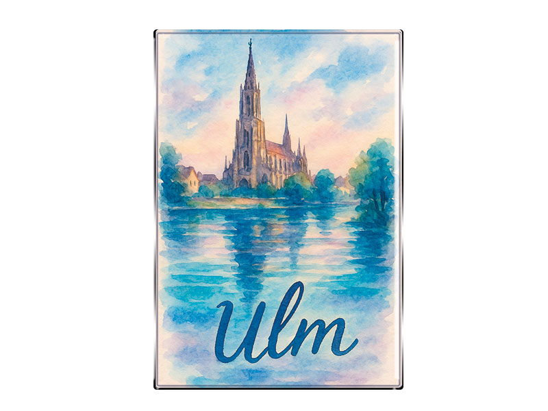 Souvenir Foto Magnet rechteckig Ulm 8x5,5cm