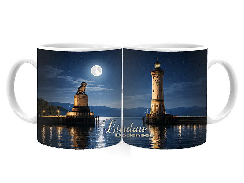 Souvenir Foto Tasse Lindau aus Keramik Ø8x9,5cm
