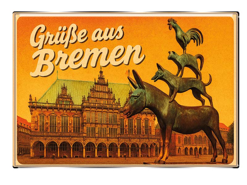 Souvenir Foto Magnet rechteckig Bremen 8x5,5cm Souvenir Foto Magnet rechteckig Bremen 8x5,5cm