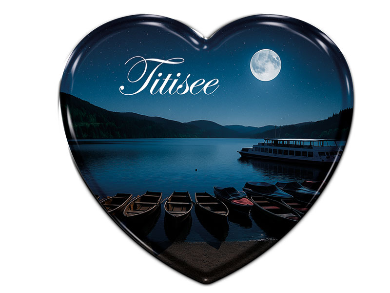 Souvenir Foto Magnet Herz Titisee 6,5x6cm