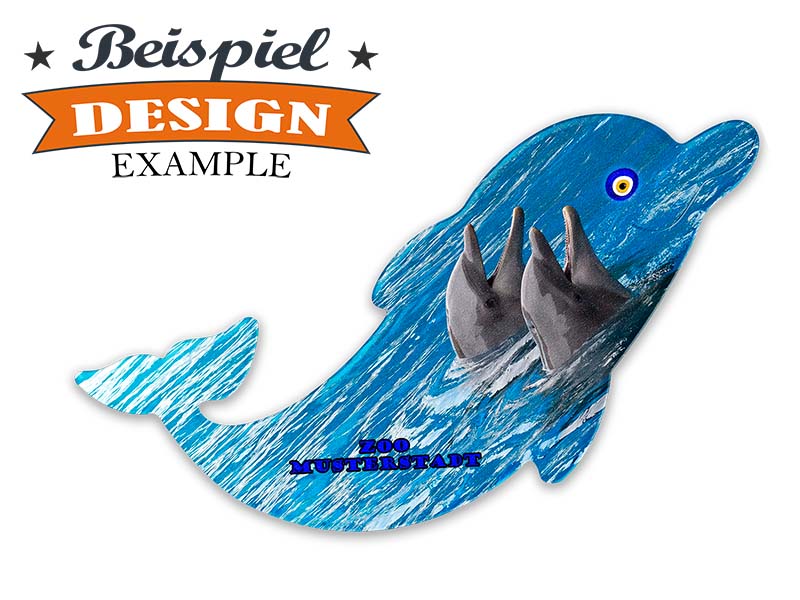 Foto Kunststoff Magnet Delfin eigenes Design