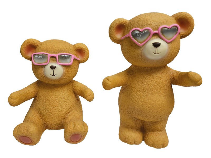 Bär mit Brille aus Poly   